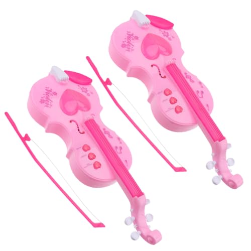 ZUNOXAZ 2 Stück Teiliges Mini geigenspielzeug für Plastikbasiert Sicher und Langlebig Fördert Musikalisches Rhythmusgefühl für Anfänger und Junge Mädchen Pädagogisches Zufällige Farbe von ZUNOXAZ