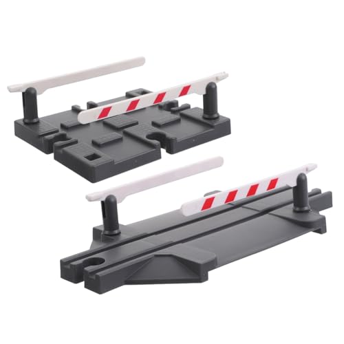 ZUNOXAZ 2 Stück Teiliges Plastikgleis Absperrungen für Modellbahn Spur Zubehör Einfache Montage Widerstandsfähig Kompatibel mit Spielzeugzug Schienenerweiterung für Kreative von ZUNOXAZ