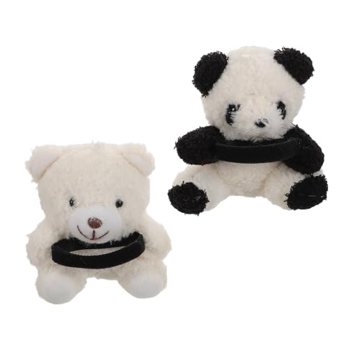 ZUNOXAZ 2 Stück Teiliges Plüsch Panda Autozubehör Witzige Innenraum Deko für und Schalthebelgriff Weiche Langlebige Kuscheltier Figuren zur Stimmungsvollen Fahrzeuggestaltung von ZUNOXAZ