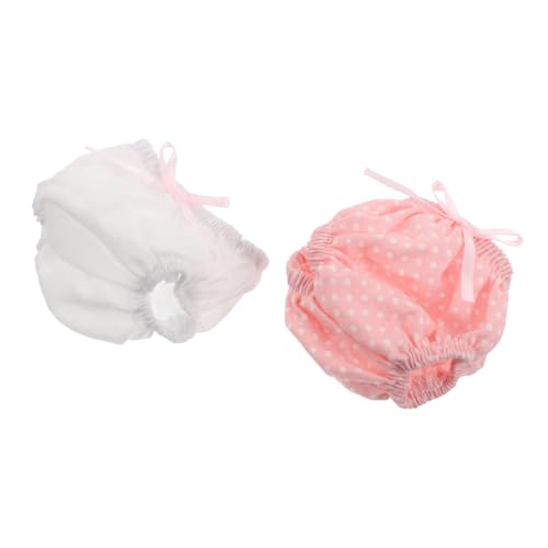 ZUNOXAZ 2 Stück Teiliges Puppenunterhosen Mädchen Dreieckige Puppen Trainingshosen mit Schmetterlingsmuster Weiche Unterwäsche für Puppen für Puppenkleidung und Rollenspiele von ZUNOXAZ