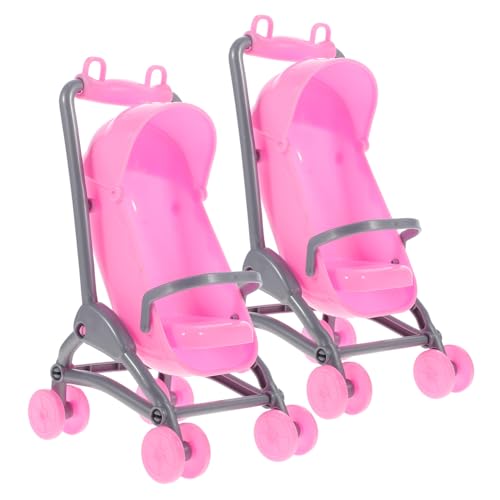 ZUNOXAZ 2 Stück Teiliges Puppenwagen Realistische Simulation Glatte Oberfläche Kinderfreundlich Kreatives Babywagen Modell als für Fördert Fantasie und Rollenspiel von ZUNOXAZ