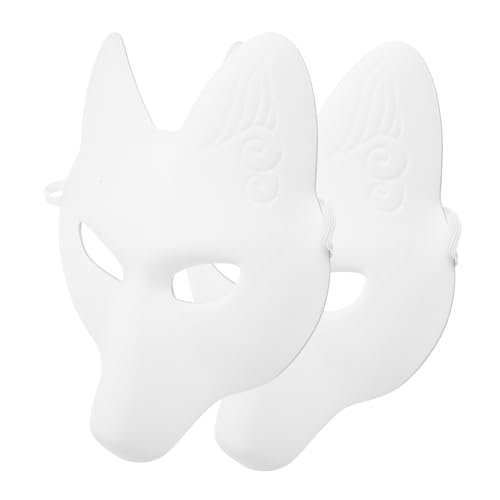 ZUNOXAZ 2 Stück Teiliges Weiße Tiermasken aus Hautfreundlichem PU Unbemalt DIY Fuchsmaske für Halloween Kostüm Karneval Party und Kreative Bastelaktivitäten ZUNOXAZ 2 Stück Teiliges Weiße Tiermasken aus Hautfreundlichem PU Unbemalt DIY Fuchsmaske für Halloween Kostüm Karneval Party und Kreative Bastelaktivitäten von ZUNOXAZ