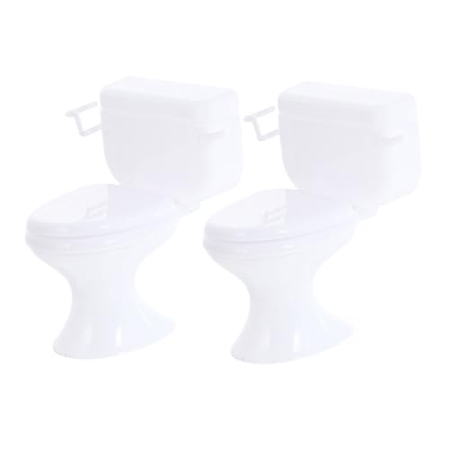 ZUNOXAZ 2 Stück Toilette Puppenhaus Teiliges Simuliertes Badezimmer Zubehör für Hochwertige Mini Toiletten für Kreatives und Frühes Lernen ZUNOXAZ 2 Stück Toilette Puppenhaus Teiliges Simuliertes Badezimmer Zubehör für Hochwertige Mini Toiletten für Kreatives und Frühes Lernen von ZUNOXAZ