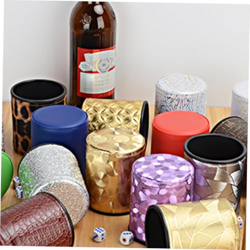 ZUNOXAZ 2 Stück Zylindrische Würfelbecher aus Leder mit Cheating Funktion Dickes Bruchfestes Design Silbernes Muster für Ktv Partys und Lustige Spiele mit Freunden ZUNOXAZ 2 Stück Zylindrische Würfelbecher aus Leder mit Cheating Funktion Dickes Bruchfestes Design Silbernes Muster für Ktv Partys und Lustige Spiele mit Freunden von ZUNOXAZ