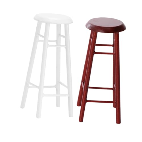 ZUNOXAZ 2 Stücke Teiliges Miniatur Puppenhaus Barhocker aus Holz DIY Mini Runder Hoher Hocker für Puppenhaus Szene Kreatives Bastelprojekt für Sammler und Wohnraumdekoration ZUNOXAZ 2 Stücke Teiliges Miniatur Puppenhaus Barhocker aus Holz DIY Mini Runder Hoher Hocker für Puppenhaus Szene Kreatives Bastelprojekt für Sammler und Wohnraumdekoration von ZUNOXAZ