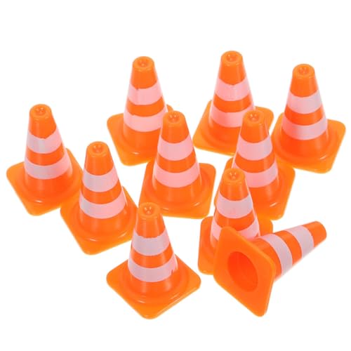 ZUNOXAZ 20 Stück Mini Verkehrszeichen Spielzeugset Orangefarbene Verkehrskegel für Lernspielzeug zur Verkehrssicherheit Interaktive Baustellen und Straßensperren für Eltern Junge Mädchen von ZUNOXAZ