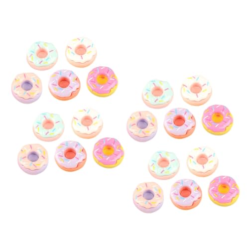 ZUNOXAZ 20 Stück Miniaturisierte Donuts Teiliges Künstliche Lebensmittel Dekoration für Puppenhäuser und DIY Projekte Realistische Designs Mini Küchen und Kreative von ZUNOXAZ