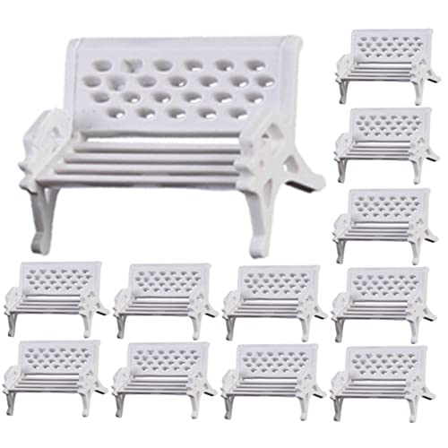 ZUNOXAZ 20 Stück Modelle Teiliges Dekorative Mini Bänke aus Hochwertigem für Puppenhaus und Garten für Kreative Layouts und für Enthusiasten von ZUNOXAZ