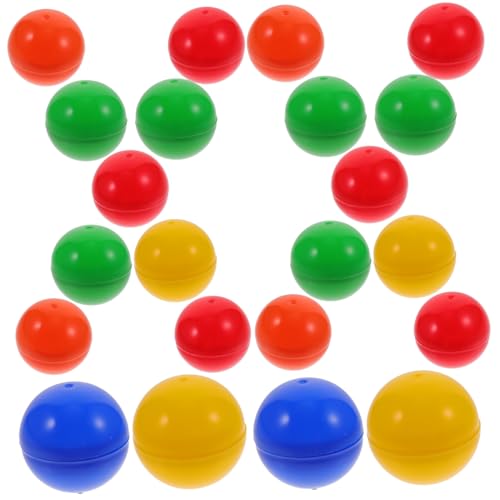 ZUNOXAZ 20 Stück Teiliges Bunte Hohle Raffle Bälle mit Öffnungsfunktion Kleine Plastikbälle Ø Vielseitig für Party Losziehung Spiele und Dekoration Geeignet für Erwachsene von ZUNOXAZ