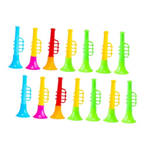 ZUNOXAZ 20 Stück Teiliges Buntes Mini Spielzeugtrumpetenset aus Kunststoff Lustiges Blasinstrument für Kindergeburtstag Party und Musikspiel Kindgerechtes Zubehör für Zufällige Farbe von ZUNOXAZ