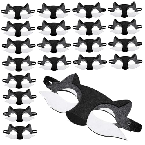 ZUNOXAZ 20 Stück Teiliges Filz Wolf Halbgesichts Masken Atmungsaktive Realistische Tiermasken mit Elastischem Band für Halloween Cosplay Maskerade Party und Verkleidung ZUNOXAZ 20 Stück Teiliges Filz Wolf Halbgesichts Masken Atmungsaktive Realistische Tiermasken mit Elastischem Band für Halloween Cosplay Maskerade Party und Verkleidung von ZUNOXAZ