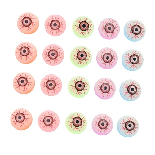 ZUNOXAZ 20 Stück Teiliges Halloween Grusel Augenball Realistische Bunte Augen Deko Umweltfreundlich Langlebig für Kinderparty Horror Dekoration Party Mitgebsel Zufällige von ZUNOXAZ