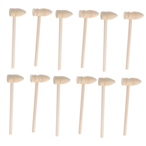 ZUNOXAZ 20 Stück Teiliges Holzhammer Vielseitige Kleine zum Sicheren Knacken von Schalentieren Langlebig Geruchsneutral Komfortabler Griff für Spiel und Lernen von ZUNOXAZ