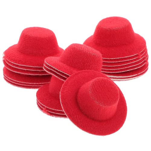 ZUNOXAZ 20 Stück Teiliges Miniatur Jazzhüte aus Stoff Puppenzubehör Kleine Mützen zum Basteln Dekorative Hüte für DIY Accessoires für Puppenkleidung und Bastelprojekte von ZUNOXAZ