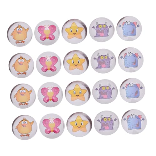 ZUNOXAZ 20 Stück Teiliges Niedliche Wärmesensible Potty Training Aufkleber für Jungen und Mädchen Farbwechselnde Cartoon Toiletten Zielmarkierungen Haftende Leicht Angebrachte von ZUNOXAZ