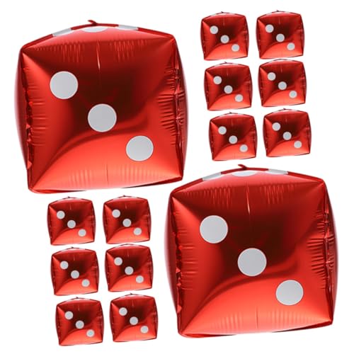 ZUNOXAZ 20 Stück Teiliges Würfel Rot Aluminiumfolie Würfel luftballons Partydeko für Spielthemen events Dekorative Spielwürfel form für Foto hintergründe und Gartendekoration ZUNOXAZ 20 Stück Teiliges Würfel Rot Aluminiumfolie Würfel luftballons Partydeko für Spielthemen events Dekorative Spielwürfel form für Foto hintergründe und Gartendekoration von ZUNOXAZ