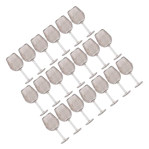 ZUNOXAZ 20 Stück Weingläser Goblets für Puppenhaus Zubehör Realistische Deko für Häuser Langlebig und Vielseitig Einsetzbar für Kreative DIY Projekte und Fotorequisiten von ZUNOXAZ