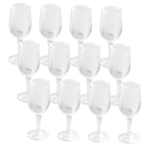 ZUNOXAZ 20 Stück Weingläser Teiliges Puppenhaus Zubehör Transparente Goblets für DIY Miniaturwelten Dekoration für Dollhouse Hochwertiges und Farbechtes Material von ZUNOXAZ