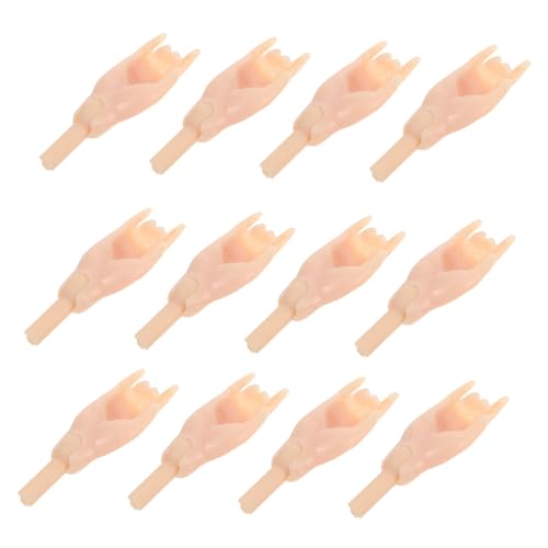 ZUNOXAZ 24 Stück Miniatur Doll Hands Bewegliche Kleine Kunststoffhand Ersatzteile Realistische Gelenkte Puppenhand Zubehör Für DIY Puppenbau Kreative Anpassung von ZUNOXAZ