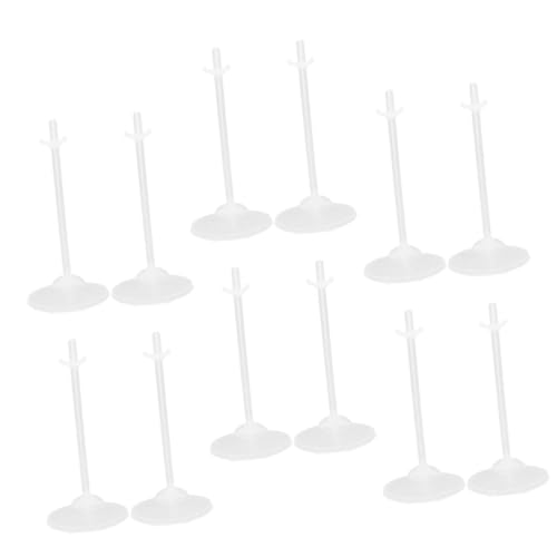 ZUNOXAZ 24 Stück Puppenhaus Puppenständer Puppenstützen Ständer Puppenstütze Puppenständer Halter Figur Puppen Display Zubehör Displayständer Puppenhalter Ständer Kunststoff Transparent von ZUNOXAZ