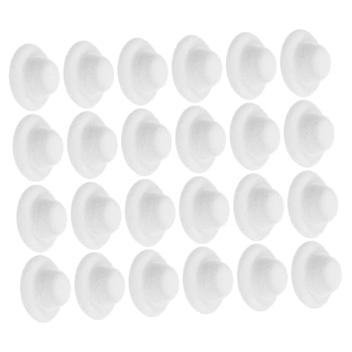 ZUNOXAZ 24 Stück Teiliges Mini Filz Hochzeits-party Hüte Stabile Kleine Mini Top Hats für Bastelarbeiten Puppenaccessoires Vielseitige Retro Dekorationen für Weihnachten Jubiläen von ZUNOXAZ