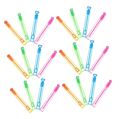 ZUNOXAZ 24 Stück Teiliges Mini Seifenblasen aus Kunststoff Wiederbefüllbare Bunte Bubble Wands für Leicht Sicher und Langlebig für Partys Geburtstage und Outdoor Spiele Zufällige Farbe von ZUNOXAZ