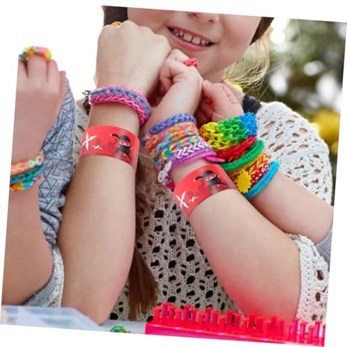 ZUNOXAZ 24 Stück Teiliges Ninja Slap Armband Kinderfreundliche Schnapparmbänder mit Glatten Kanten und Stabilem Material Leichtes Dekoratives Partyzubehör für Jungen und Mädchen für von ZUNOXAZ