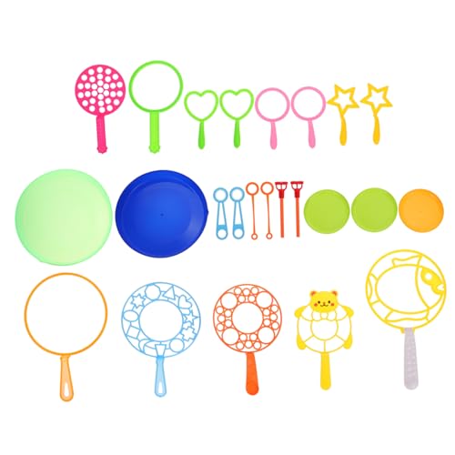 ZUNOXAZ 24 Stück Teiliges Seifenblasenstab mit Auffangschale Bunte Outdoor Spielzeuge für Sommerliche Partygeschenke Einfache Handhabung für Garten Park Rasen und Freizeitspaß von ZUNOXAZ