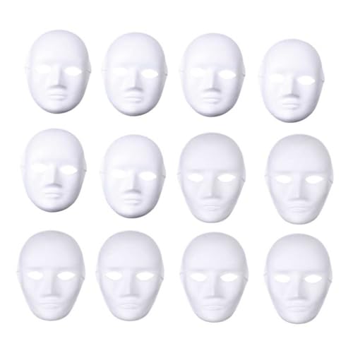 ZUNOXAZ 24 Stück Teiliges Weiße Vollgesichtspapiermasken zum Bemalen für Halloween Party Cosplay Maskerade DIY Handbemalt Atmungsaktiv für Erwachsene und Jugendliche ZUNOXAZ 24 Stück Teiliges Weiße Vollgesichtspapiermasken zum Bemalen für Halloween Party Cosplay Maskerade DIY Handbemalt Atmungsaktiv für Erwachsene und Jugendliche von ZUNOXAZ