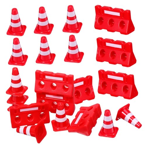 ZUNOXAZ 24Stücke Mini Verkehrskegel für Verkehrszeichen mit Roten Kegeln und Roten Wasserbarrieren für Verkehrserziehung und Kreative Spielszenarien ZUNOXAZ 24Stücke Mini Verkehrskegel für Verkehrszeichen mit Roten Kegeln und Roten Wasserbarrieren für Verkehrserziehung und Kreative Spielszenarien von ZUNOXAZ