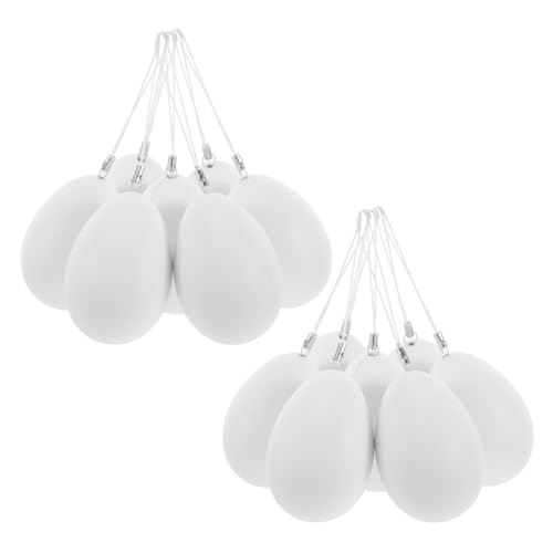 ZUNOXAZ 25stücke Weiße Plastik- -eier Zum Malen Und Basteln Für Junge Mädchen Mit Handy-lanyard Für Kreative Ostern-partys Und -projekte von ZUNOXAZ