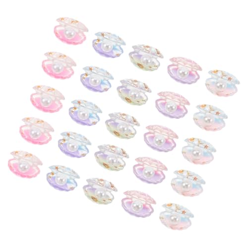 ZUNOXAZ 25 Stück Teiliges Mini perlenschalen Leuchtendem Harz Farbverlauf The Dark Effekt Winzige Flache Charms für DIY Mikrolandschaft Puppenhaus Kinderzimmer nachtlicht und Dekoration von ZUNOXAZ