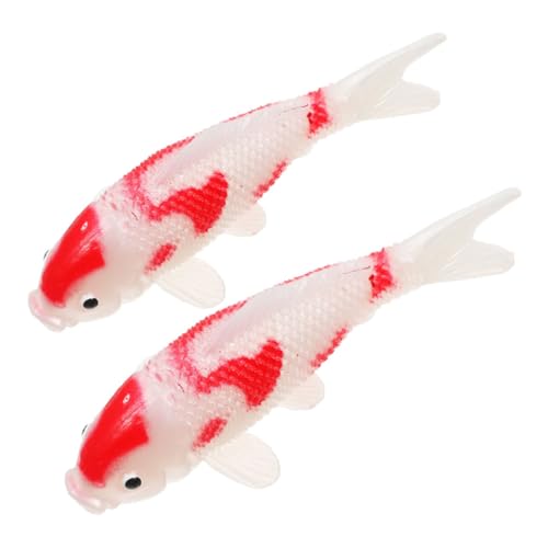 ZUNOXAZ 2pcs Realistische Fisch -stütze Mini Koi -fischfiguren Für Fischtankdekoration Gefälschter Fisch Für Garten Koi Fisch Skulpturen Simulation Fisch Origination von ZUNOXAZ