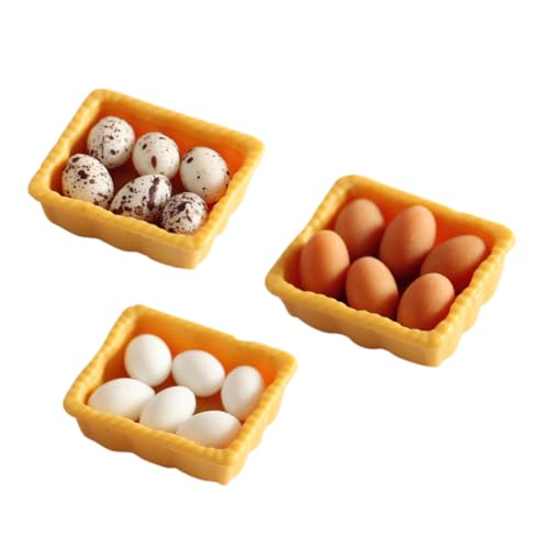 ZUNOXAZ 3 Sätze Ei Modelle im Pack von Dekorativen Eierboxen für DIY Bastelprojekte Realistische Dekorationen für Puppenhäuser und Mikrolandschaften Kindersichere Materialien ZUNOXAZ 3 Sätze Ei Modelle im Pack von Dekorativen Eierboxen für DIY Bastelprojekte Realistische Dekorationen für Puppenhäuser und Mikrolandschaften Kindersichere Materialien von ZUNOXAZ