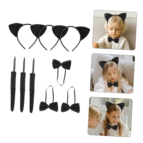 ZUNOXAZ 3 Sätze Katzenohren Stirnband Choker und Kostüm Accessoires für Unisex Süßes Tier Design Einheitsgröße für Fasching Halloween Cosplay und Themenpartys ZUNOXAZ 3 Sätze Katzenohren Stirnband Choker und Kostüm Accessoires für Unisex Süßes Tier Design Einheitsgröße für Fasching Halloween Cosplay und Themenpartys von ZUNOXAZ