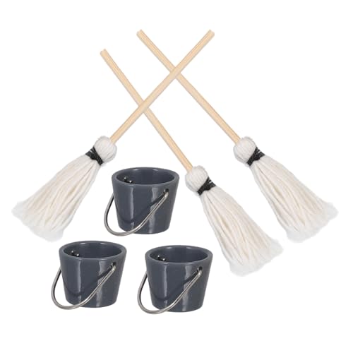 ZUNOXAZ 3 Sätze Mop Set mit Eimer Teiliges Zubehör für Puppenhaus Deko Realistisches DIY Wohnaccessoire Charmante Ergänzung für Kreative Szenen ZUNOXAZ 3 Sätze Mop Set mit Eimer Teiliges Zubehör für Puppenhaus Deko Realistisches DIY Wohnaccessoire Charmante Ergänzung für Kreative Szenen von ZUNOXAZ