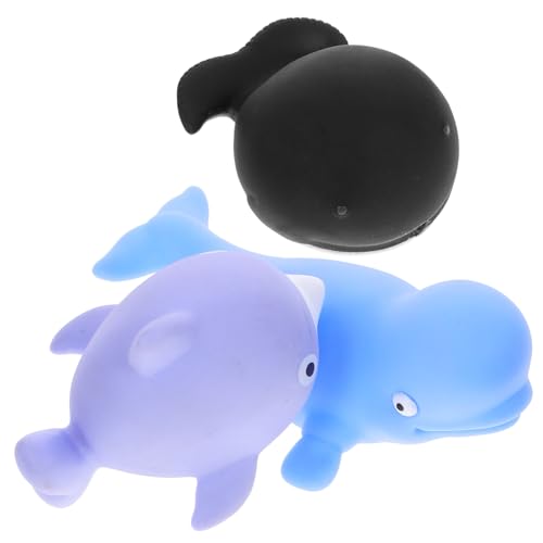 ZUNOXAZ 3 Stück Badespielzeug Meerestiere Schwimmend Weichlich Squeeze Funktion Fördert Motorik für Kleinkinder Badewanne Poolspielzeug Ab Monate von ZUNOXAZ