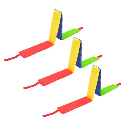 ZUNOXAZ 3 Stück Balance Training Zubehör Teiliges Springfeld Spiel mit Vierfarbigem Stoffrahmen Outdoor für Motorische Entwicklung und Koordinatives Training Zufällige Zufällige Farbe von ZUNOXAZ