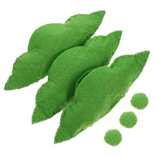 ZUNOXAZ 3 Stück Erbsenfilzspielzeug Spielzeugnahrung Essen Obst Markt Mini vorgeben für interaktives Kinderspielzeug gefälschtes Gemüsespielzeug gefühlt Green ZUNOXAZ 3 Stück Erbsenfilzspielzeug Spielzeugnahrung Essen Obst Markt Mini vorgeben für interaktives Kinderspielzeug gefälschtes Gemüsespielzeug gefühlt Green von ZUNOXAZ