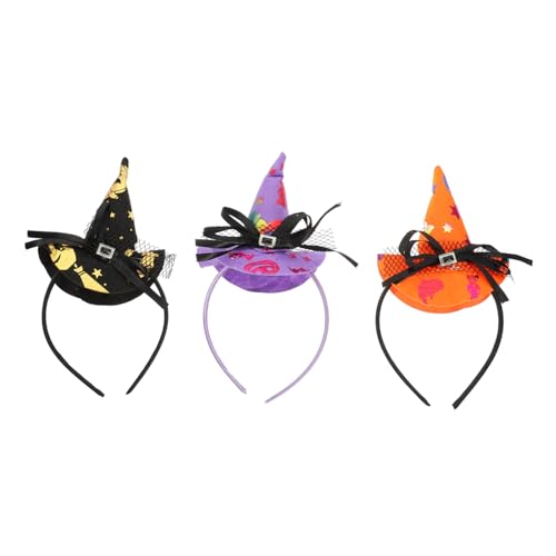 ZUNOXAZ 3 Stück Halloween Hexenhut Haarreif Teiliges mit Komfortablem Sitz Kreatives Party Accessoire für Damen für Kostüm und Karnevalspartys Vielseitig als Dekoration und Fotorequisite ZUNOXAZ 3 Stück Halloween Hexenhut Haarreif Teiliges mit Komfortablem Sitz Kreatives Party Accessoire für Damen für Kostüm und Karnevalspartys Vielseitig als Dekoration und Fotorequisite von ZUNOXAZ