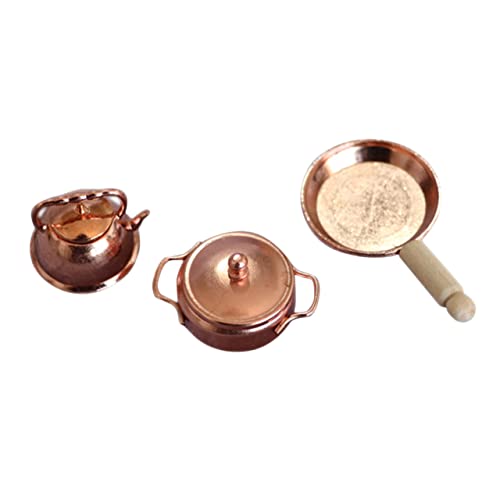 ZUNOXAZ 3 Stück Küchenzubehör Teilig Mini Stockpot Kettle und Pfanne für Puppenhaus Realistische Spielküche Accessoires für Kreative Rollenspiele und DIY Projekte ZUNOXAZ 3 Stück Küchenzubehör Teilig Mini Stockpot Kettle und Pfanne für Puppenhaus Realistische Spielküche Accessoires für Kreative Rollenspiele und DIY Projekte von ZUNOXAZ