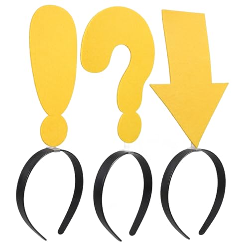 ZUNOXAZ 3 Stück Lustige Kopfbedeckung für Einzigartiges Fragezeichen Haarband für Partys Foto Requisiten und Bühnenaufführungen für Unvergessliche von ZUNOXAZ