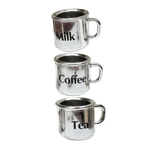 ZUNOXAZ 3 Stück Mini -Tee -Tassenmodell Haus dekorativ kaffeetassen Mini -Wasserbecher Dollhouse Decor Miniaturbecher Mini -Teetassen kleine Kaffeetasse Mini-Teetassen Metall Silber ZUNOXAZ 3 Stück Mini -Tee -Tassenmodell Haus dekorativ kaffeetassen Mini -Wasserbecher Dollhouse Decor Miniaturbecher Mini -Teetassen kleine Kaffeetasse Mini-Teetassen Metall Silber von ZUNOXAZ