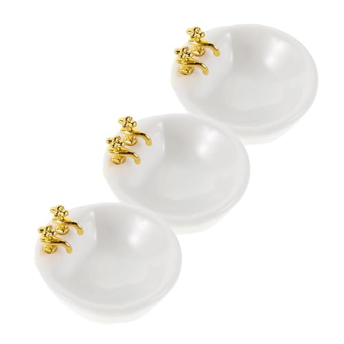 ZUNOXAZ 3 Stück Puppenhaus Badezimmer Miniatur Waschbecken Weiß Realistisches Handwaschbecken Zubehör für Puppenhaus Badezimmer Szenen ZUNOXAZ 3 Stück Puppenhaus Badezimmer Miniatur Waschbecken Weiß Realistisches Handwaschbecken Zubehör für Puppenhaus Badezimmer Szenen von ZUNOXAZ