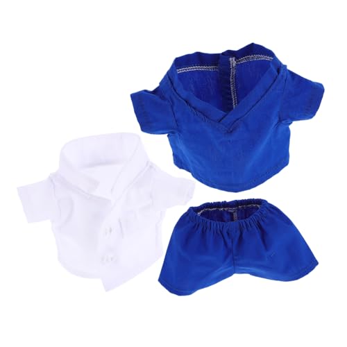 ZUNOXAZ 3 Stück Puppenkleidung Arztkostüm Dunkelblau für Stofftiere und Dolls Niedliche Bären Accessoires Passend für Dress up und Cosplay von ZUNOXAZ