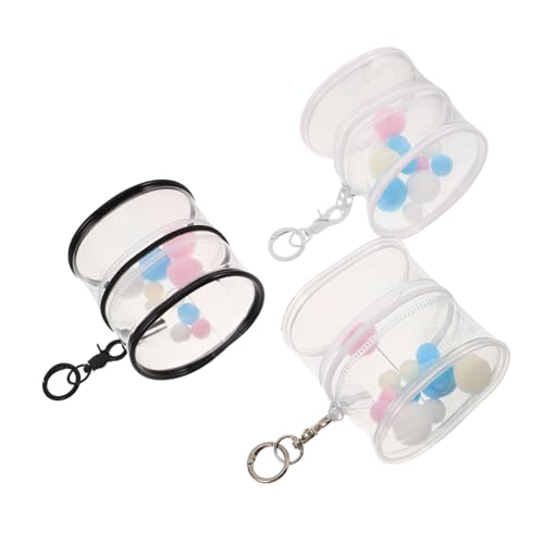 ZUNOXAZ 3 Stück Puppenspeicherbeutel Vitrine Für Figuren Hängende Schlüsselanhängertasche Figuren-Display-Taschen-schlüsselanhänger Klarsichttasche Für Actionfiguren Transparent PVC von ZUNOXAZ