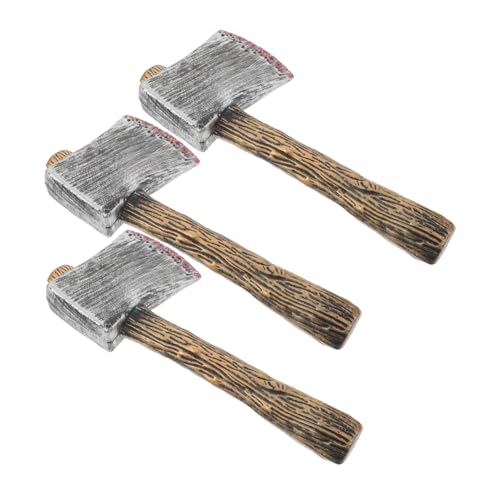 ZUNOXAZ 3 Stück Realistische Blutige Axt Halloween Deko Piratenparty Requisite für Haunted House Outdoor Gartendekoration Langlebig Wiederverwendbar von ZUNOXAZ