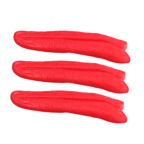 ZUNOXAZ 3 Stück Realistische Rote Fake Zungen Dehnbar Lebensechte Textur Leichtes Kunstzubehör für Halloween Horror Partys Bühnenauftritte Streiche und Cosplay ZUNOXAZ 3 Stück Realistische Rote Fake Zungen Dehnbar Lebensechte Textur Leichtes Kunstzubehör für Halloween Horror Partys Bühnenauftritte Streiche und Cosplay von ZUNOXAZ