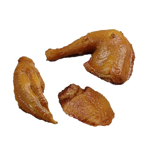 ZUNOXAZ 3 Stück Simulation Food Model Teiliges aus Kunststoff mit Gefälschtem Hähnchenschenkel Hühnerfuß und Flügelgelenk Realistische Lebensmittelattrappe als Dekoration Lehrmittel und ZUNOXAZ 3 Stück Simulation Food Model Teiliges aus Kunststoff mit Gefälschtem Hähnchenschenkel Hühnerfuß und Flügelgelenk Realistische Lebensmittelattrappe als Dekoration Lehrmittel und von ZUNOXAZ