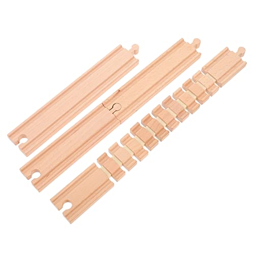 ZUNOXAZ 3 Stück Teiliges Holz Eisenbahn Schienenset aus Hochwertigem Holz Gleisstücke für Individuelles Bauen Sicher und Langlebig Zubehör für Holzbahnen und Spielwelten ZUNOXAZ 3 Stück Teiliges Holz Eisenbahn Schienenset aus Hochwertigem Holz Gleisstücke für Individuelles Bauen Sicher und Langlebig Zubehör für Holzbahnen und Spielwelten von ZUNOXAZ